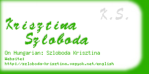 krisztina szloboda business card